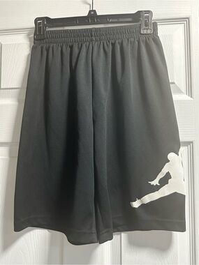 Jordan Black Boy’s Athletic Shorts with White Jumpman Accent